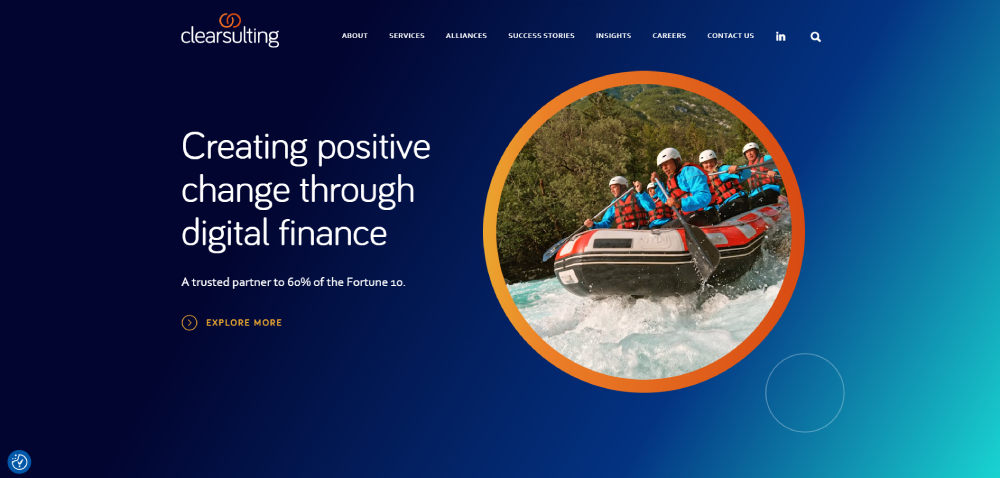 A screenshot with a group whitewater rafting