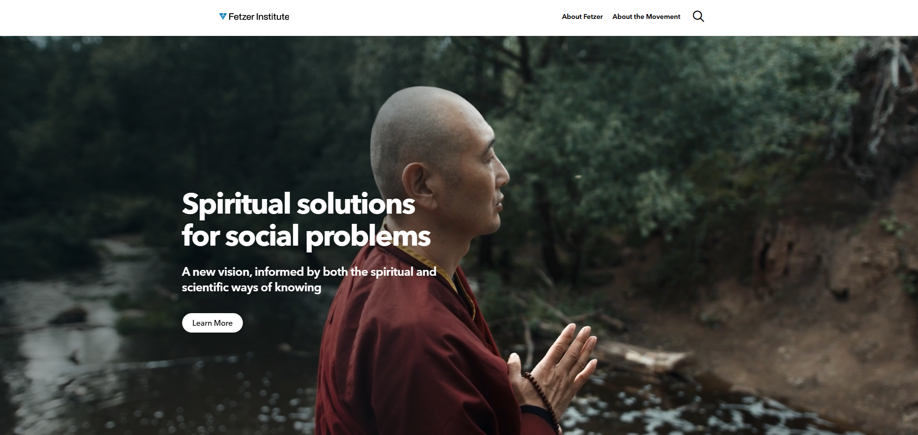 A monk in prayer