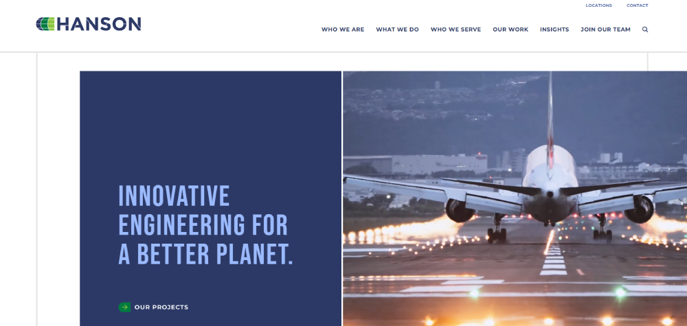 A commercial airline jet landing